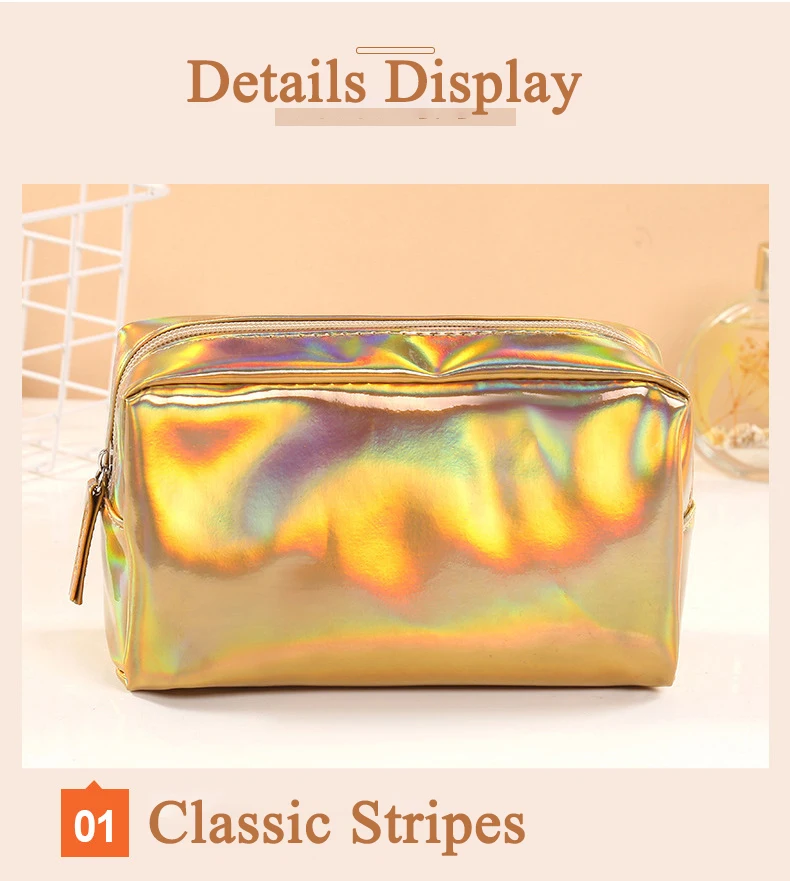 Neue Einfarbig Laser Kosmetik Tasche Ins Wind Tragbare Waschen Lagerung Tasche Make-Up Geschenk Tasche Make-Up Tasche Reise Kosmetische Veranstalter – Detail 4