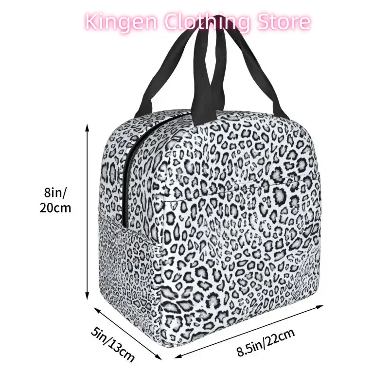 Leopard Cheetah Skin Thermal Insulated Lunch Bag Women Camouflage Resuable Lunch Tote for School Storage Food Box