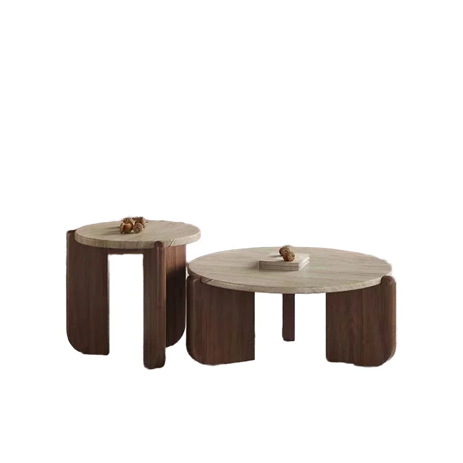 

#Modern Durable Eco-Friendly Solid Wood Natural Round Living Room Coffee Table
