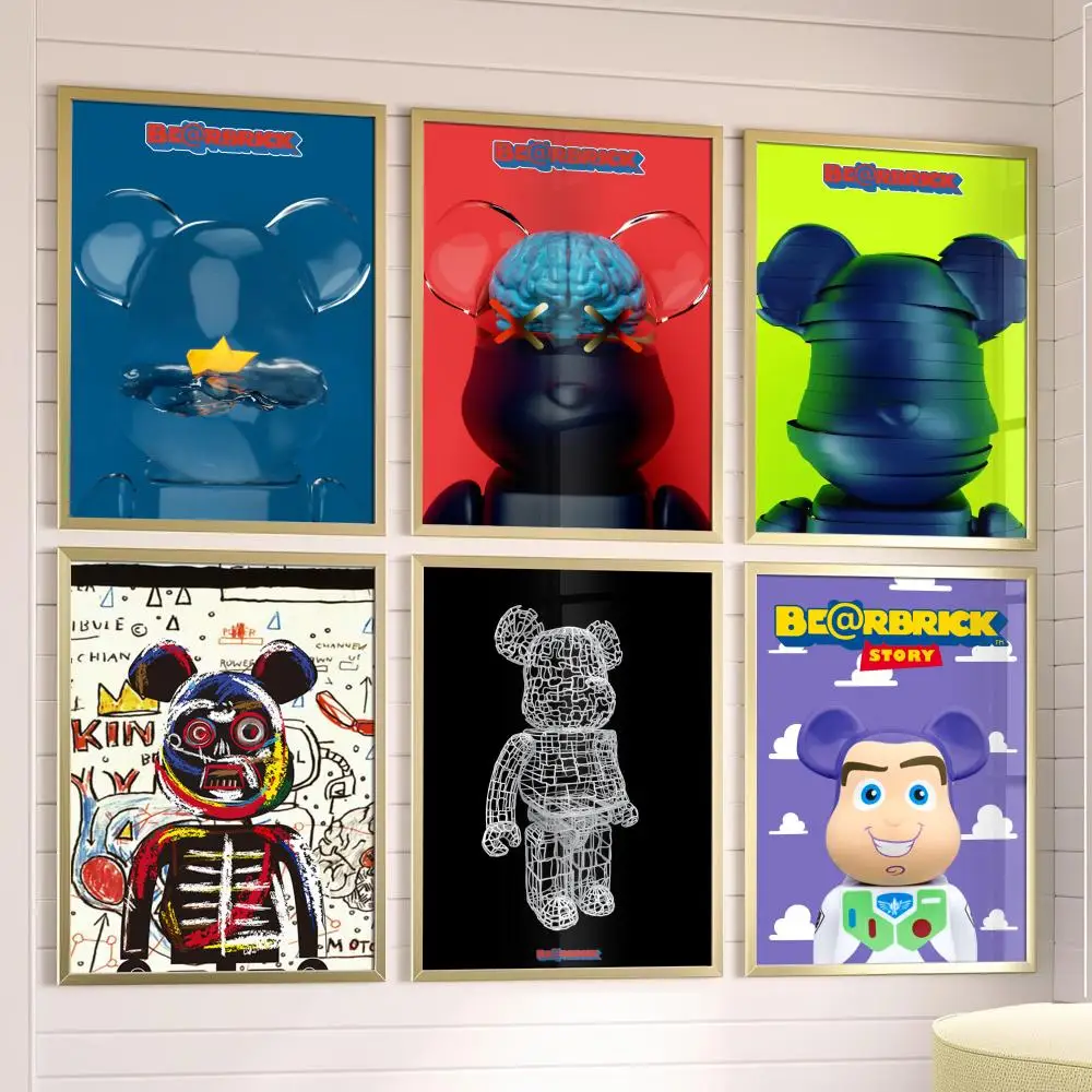 Bearbricks Toy Bear Poster Music Album Cover For Room Canvas Painting Print Art Home Wall Decor Picture Gift