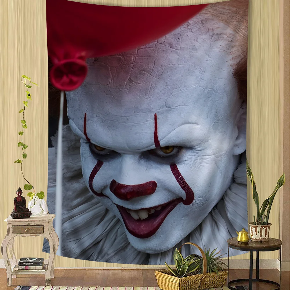 Hot Pennywise Clown Float It Horror Hanging Tapestry Cheap Wall Hanging Bohemian Wall Tapestries Mandala Wall Hanging Home Decor