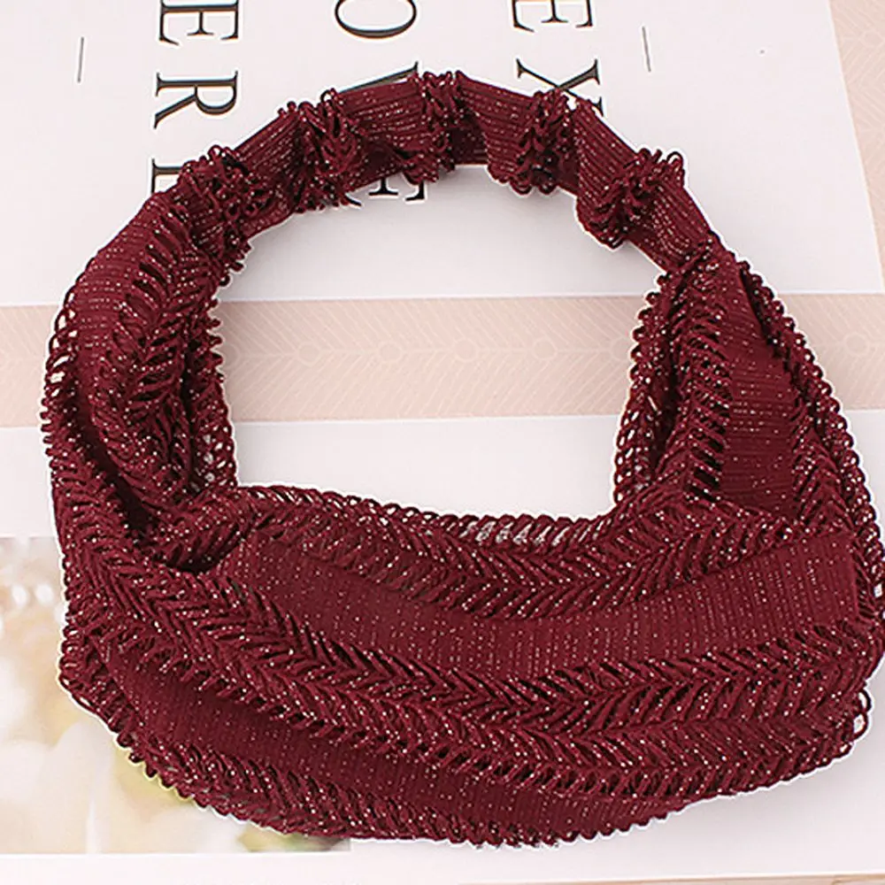 Simple Vintage Wide Edge Headband Retro Summer Mesh Korean Style Hair Band Headdress Headwear Female Hair Hoop