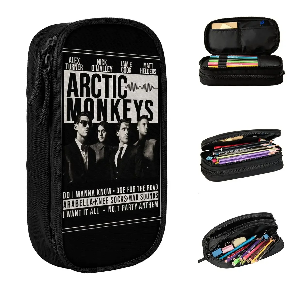 

Arctic Monkeys Rock Band Pencil Cases Hip Hop Pencilcases Pen for Student Big Capacity Bags Office Gifts Stationery