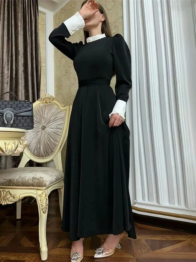 

Eid Black Abaya Dubai Luxury Muslim Abayas For Women Kaftan Dress Islam Clothing Vestidos Caftan Marocain Robe Femme Musulmane