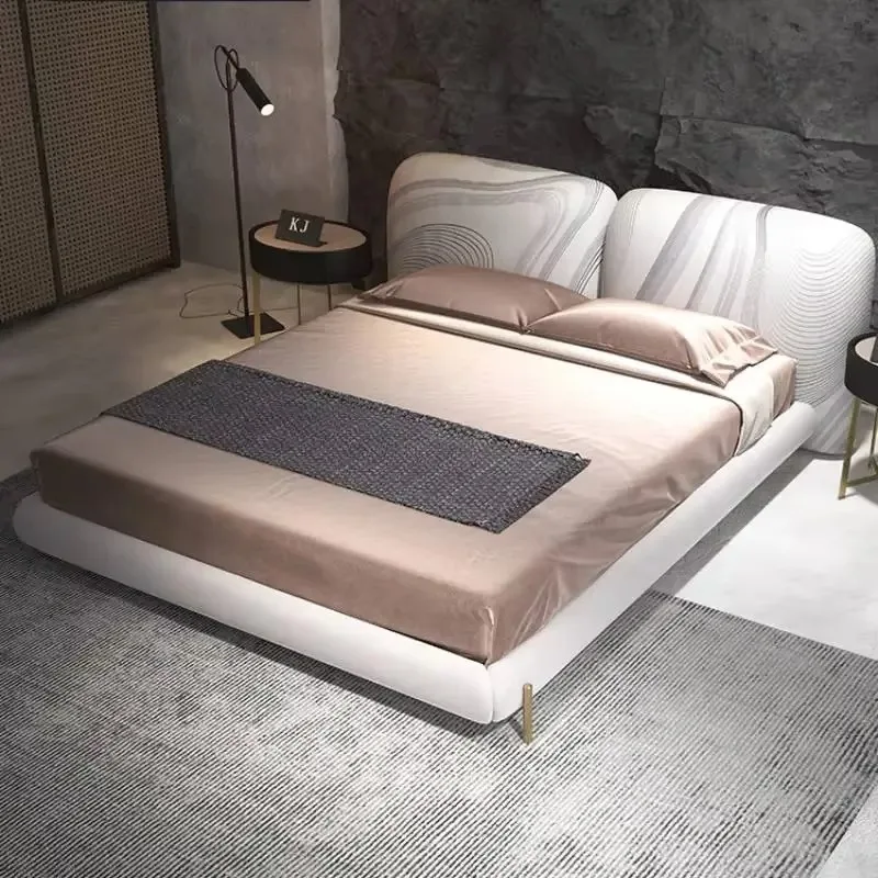 Comforter Adult Double Bed Nightstand Luxury King Size Bedroom Double Bed Headboards Bedframe Letto Matrimoniale Home Furniture
