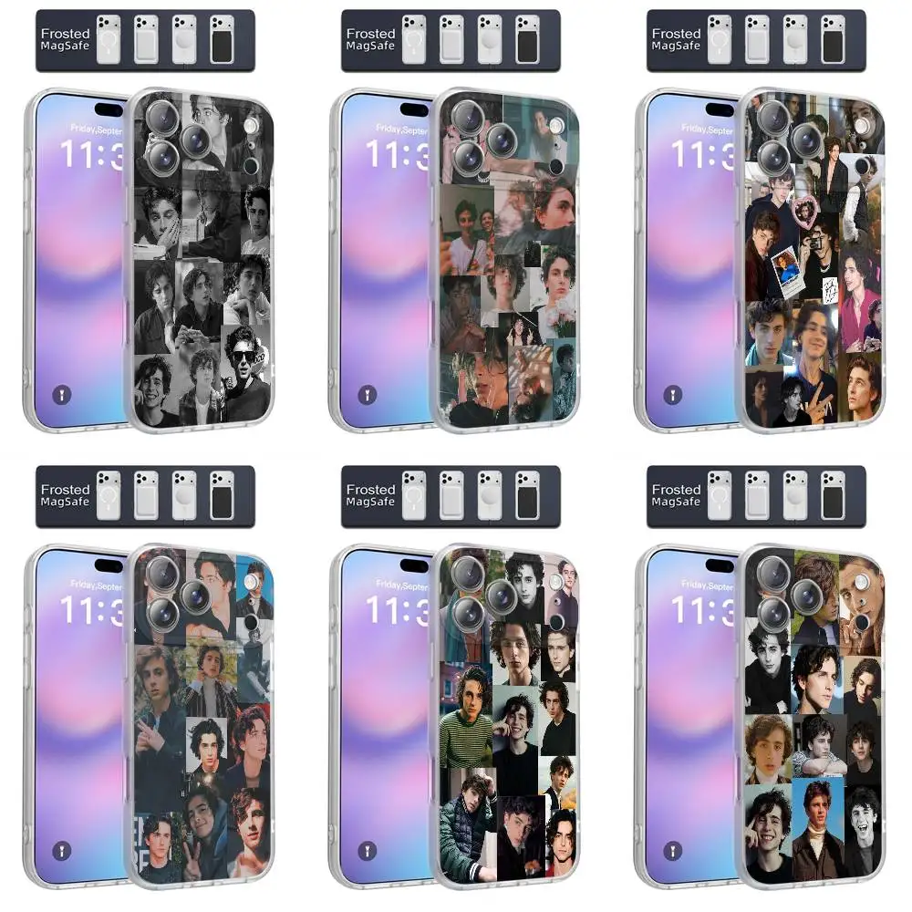 

Actor T-Timothee Chalamet Phone Case For iPhone 17,16,15,14,13,12,11,Pro,Max,Plus,E,Air,Mini Magnetic Magsafe Frosted Clear