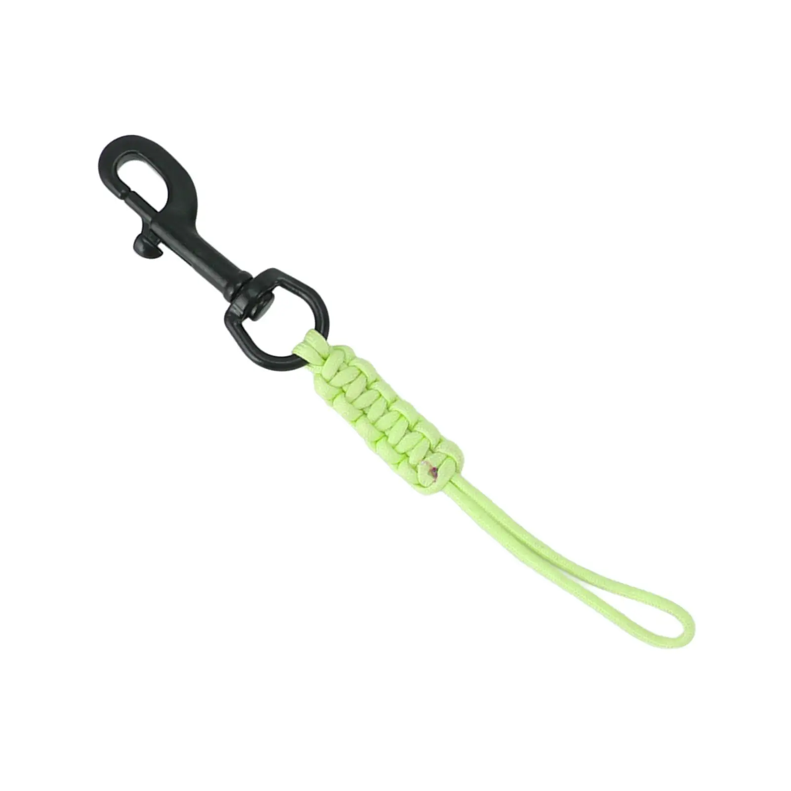 Mão Woven Mergulho Lanyard, Anti-Lost Strap, Luminous e tipos comuns com clipe de aço inoxidável para Underwater