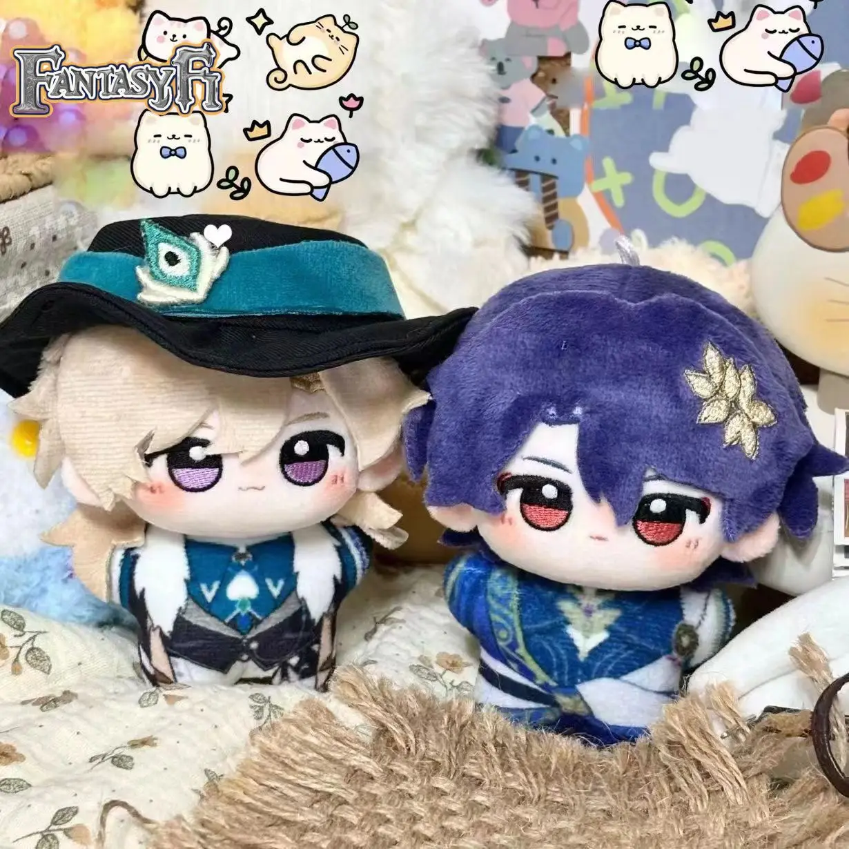 10CM Game Honkai: Star Rail Cosplay Aventurine Dr. Ratio Soft Plush Adorable Pendant Backpack Keychian Keyring Birthday Gifts