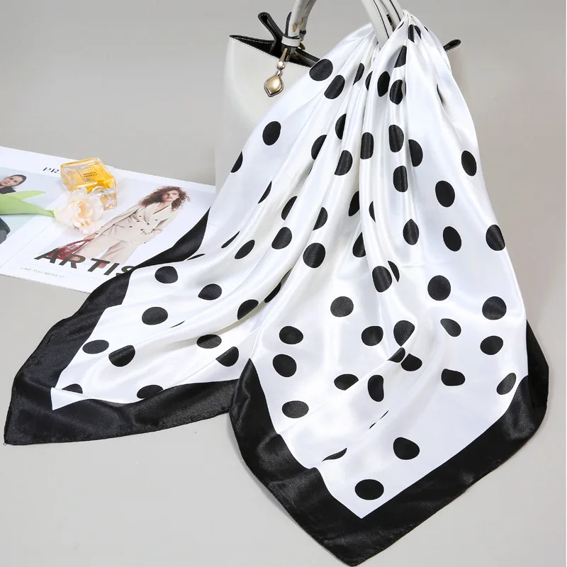 

90 Large Square Silk Scarf for Women 2025 New Spring and Summer High-End Korean Style Versatile Thin Scarf Shawl