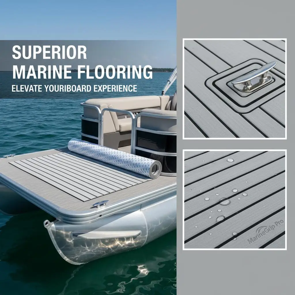 

Synthetic Teak Decking 94.5" x 35.4" For Yacht Pontoon Kayak, EVA Foam Self-Adhesive Mat 23.2 sq.ft Marine Flooring Marine Gr