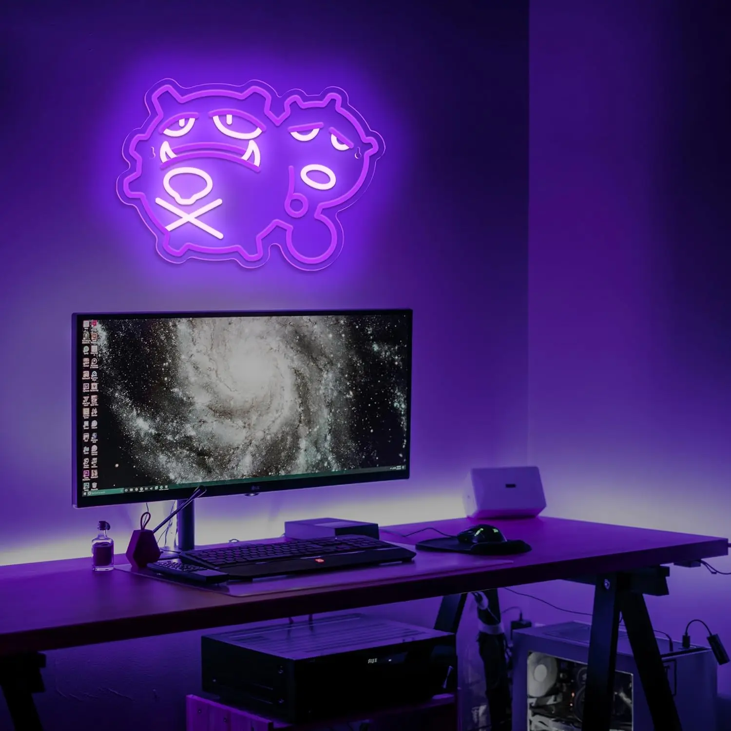 ป้ายไวรัสนีออน LED Pocket Monster แสงนีออนสำหรับเครื่องตกแต่งฝาผนังห้องเกมห้องนอนงานปาร์ตี้ศิลปะของขวัญวันเกิด