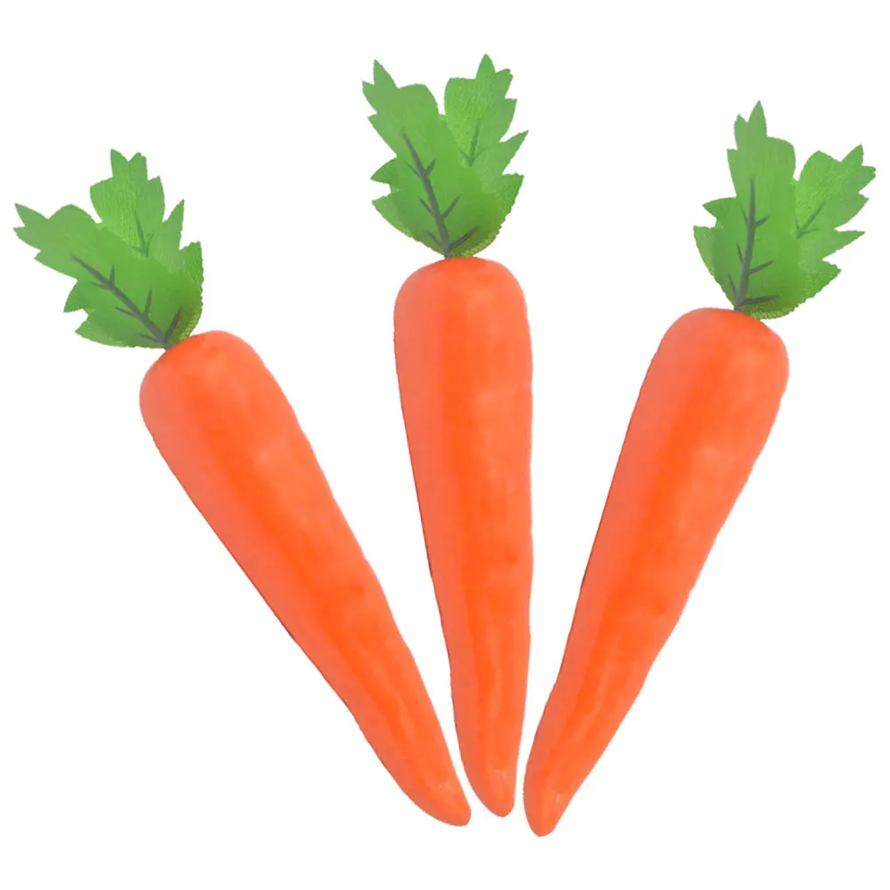 

3pcs Artificial Carrot Decor Simulation For Home Kitchen Fake Vegetables Display Props Lifelike Vegetable Photography