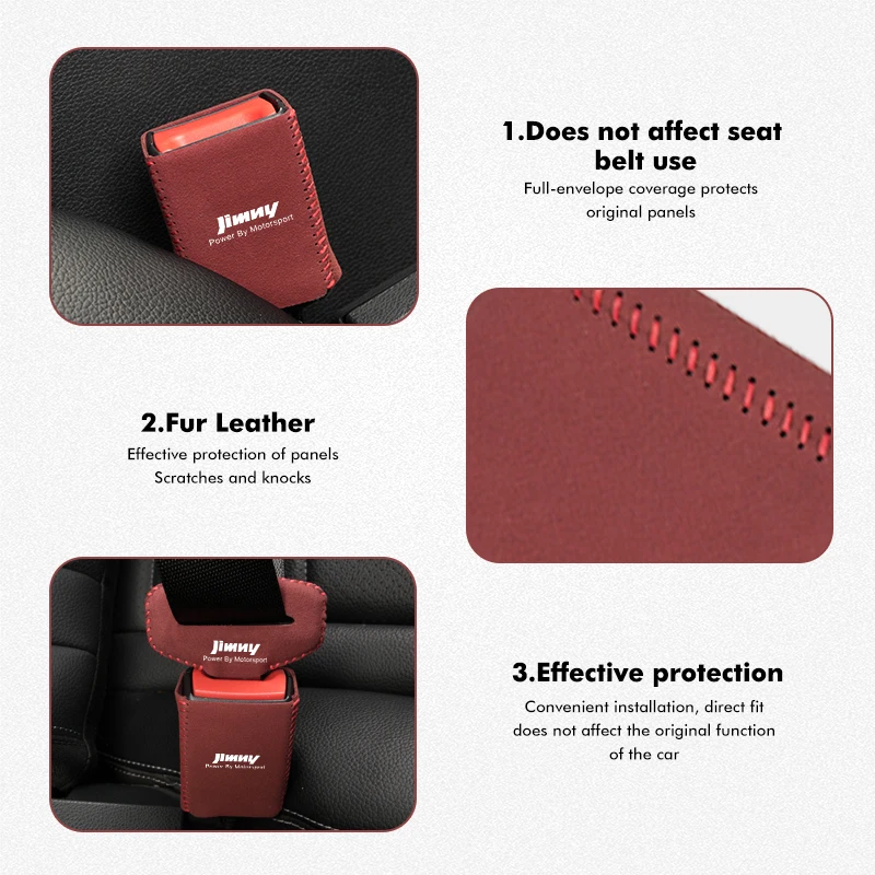 2Pcs Car Seat Belt Buckle Protector Clip Anti-collision Cover For Suzuki Jimny b74 jb23 jb64 jb43 jb53 jb32