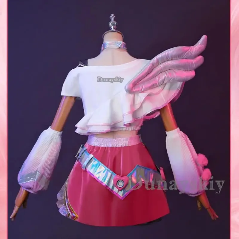 2025 yiyiLuxanna Crownguard Lovestruck LOL Día de San Valentín Nueva Piel Lux Mujeres Cosplay Peluca de Disfraz Halloween