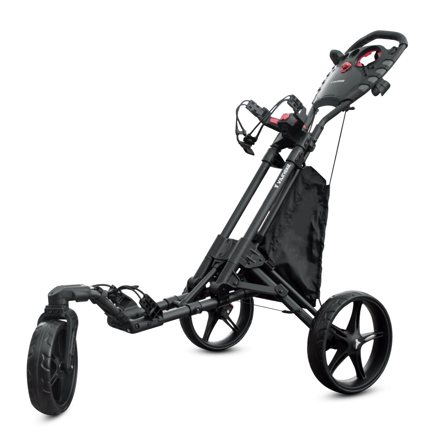 Vilineke 360 degree front wheel rotation golf folding trolley