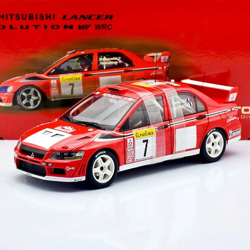 

Autoart 1:18 Lancer EVO VII WRC # 7, имитация ограниченной серии, все открытые металлические статические модели автомобиля из сплава, игрушка в подарок