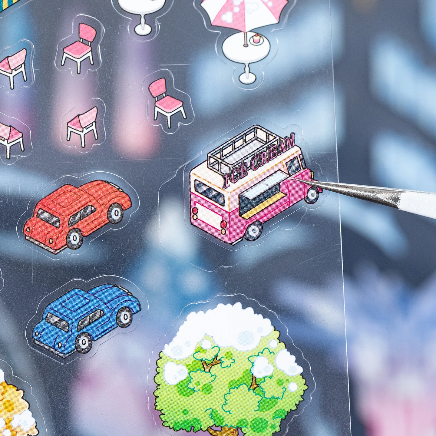 Mr.Paper City Theme 10.0 Miniature Diorama PET Stickers, Urban Landscape Scenery Decals for Journal Scrapbooking Collection