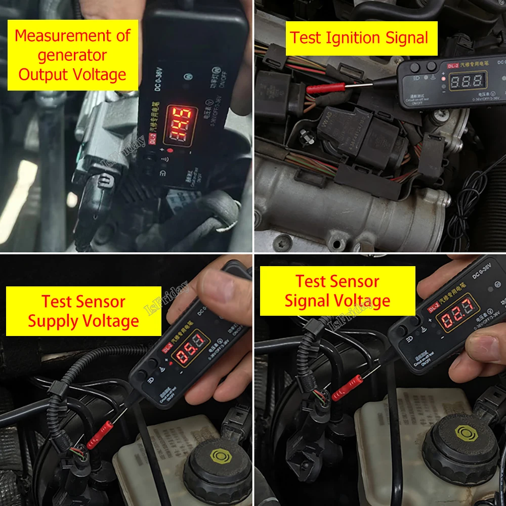 Upgrade Nieuwe Auto Circuit Tester Dc 0-36V Voertuig Puls Sensor Signaal Led Licht Testen Pen Sonde Auto Power Voltmeter