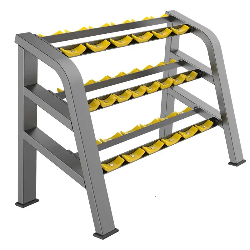 3-Layer Dumbbell Rack Gym Fitness Equipment Heavy Duty Steel Stable Durable Structure for Commercial Home Fitness Workout
