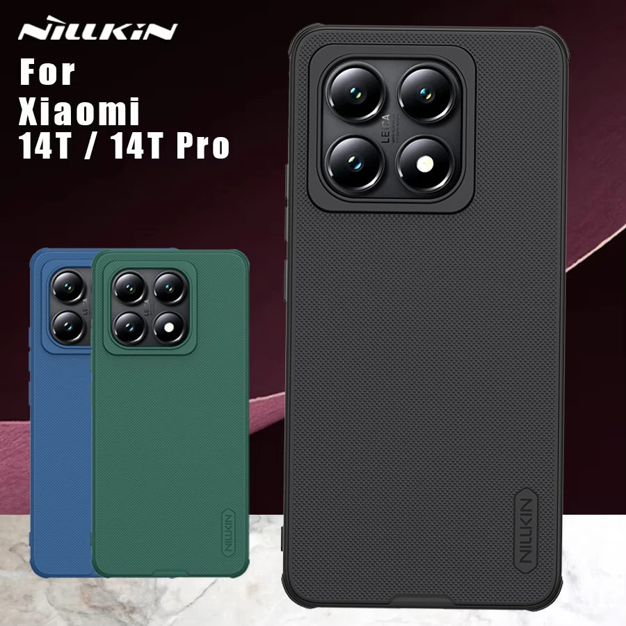 Nillkin-Xiaomi Mi 14t pro/14t, 5g, tpuおよびpc用のスーパーフロストプロテクションケース,リアカバー