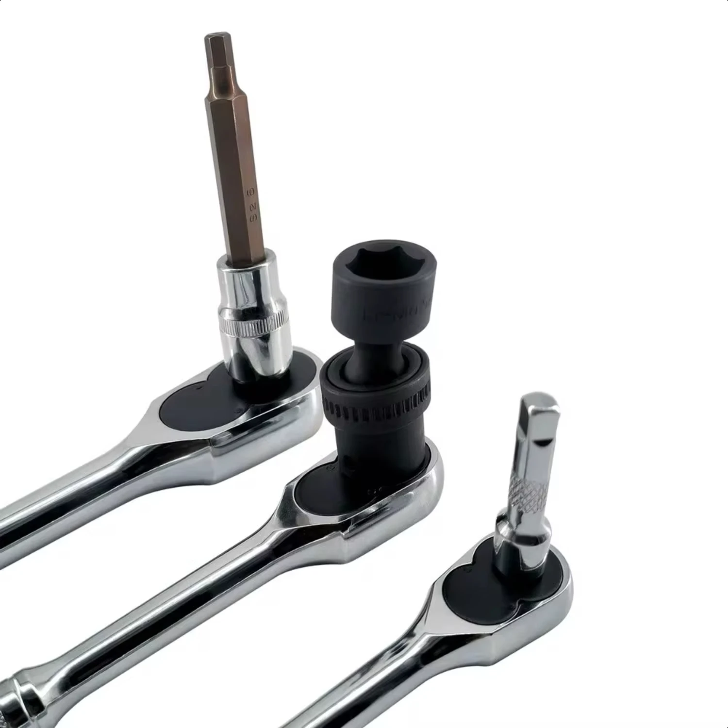 „3-teiliges Ratschengriff-Set mit 72 Zähnen – 1/4“ 3/8" 1/2" Antrieb“