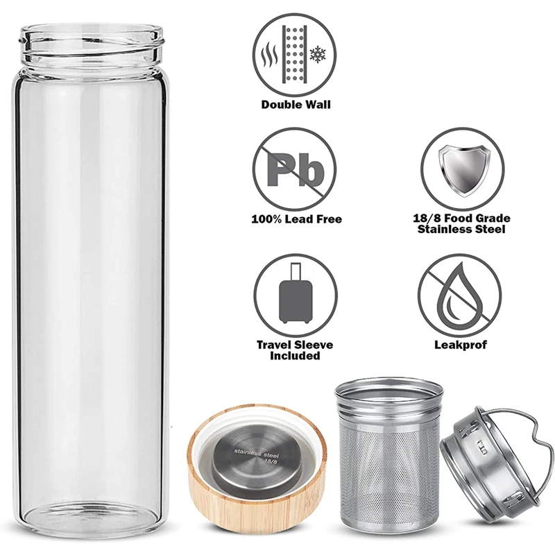 Tea Thermos With Infuser And Stainless Steel Tea Diffuser Tea Bottle