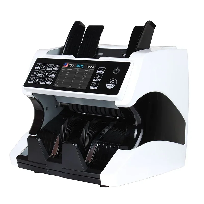 Multi-currency Total Vertical Currency Counter Dual CIS Image Scanner US Dollar Euro Currency Detector