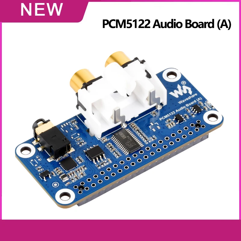 Placa de Audio Waveshare PCM5122 HIFI I2S DAC para Raspberry Pi 40PIN GPIO puerto tarjeta de sonido de Audio para PI5/PI4/Zero
