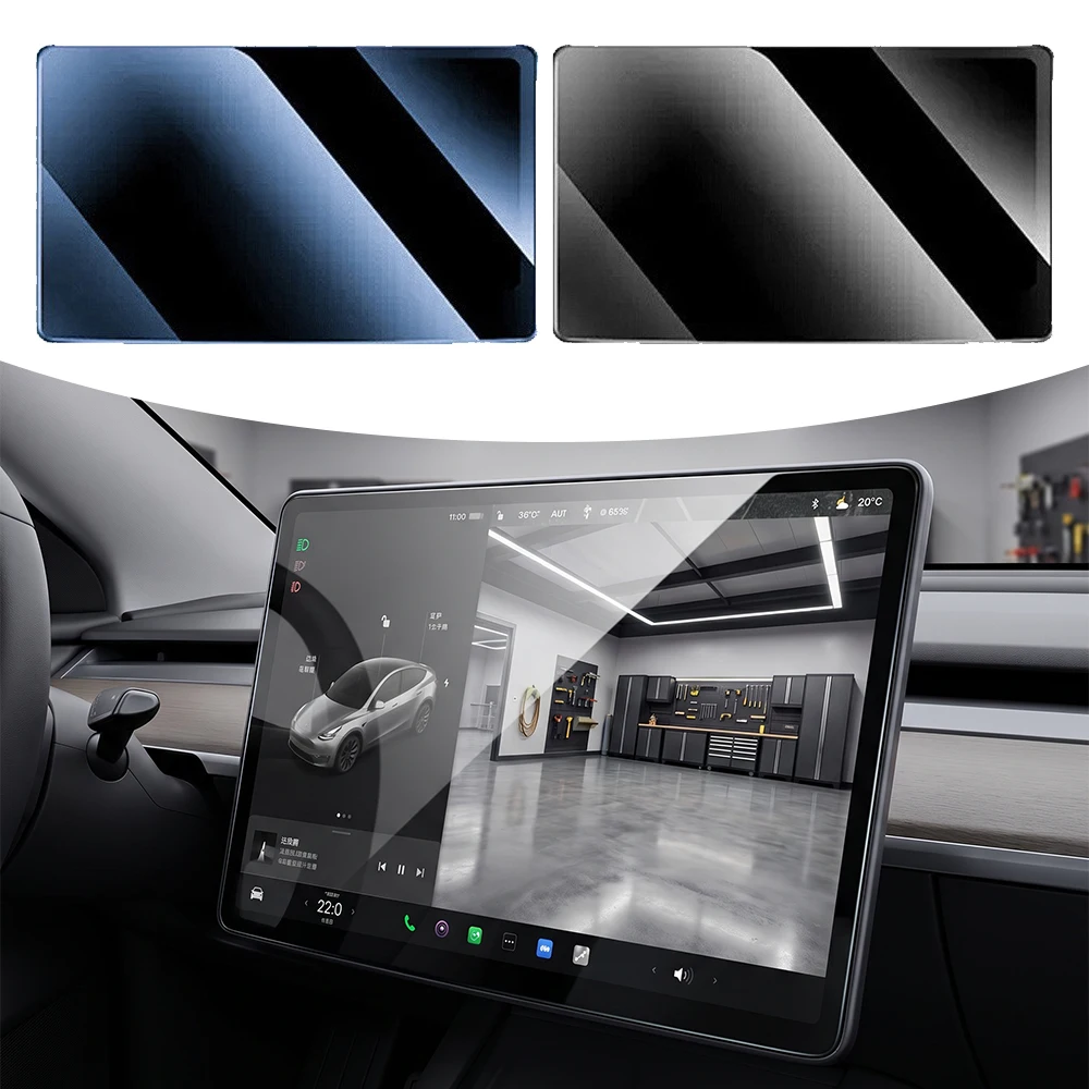 For Tesla Model 3 Highland Model Y Juniper Model Y/3/YL Car Center Control Screen Navigation Tempered Glass Film Protector Cover view 3