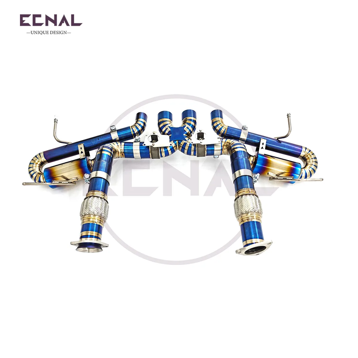 

Задняя выхлопная труба Ecnal с глушителем клапана TC4, спортивная выхлопная система из титанового сплава для автомобиля Corvette C8 Z06 2019-2023