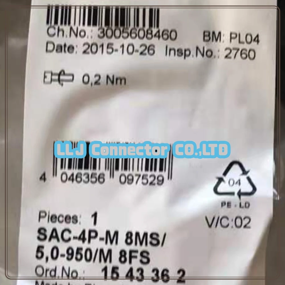 1pcs/lot SAC-4P-M 8MS/ 5.0-950/M 8FS -1543362 Connector Electronic components