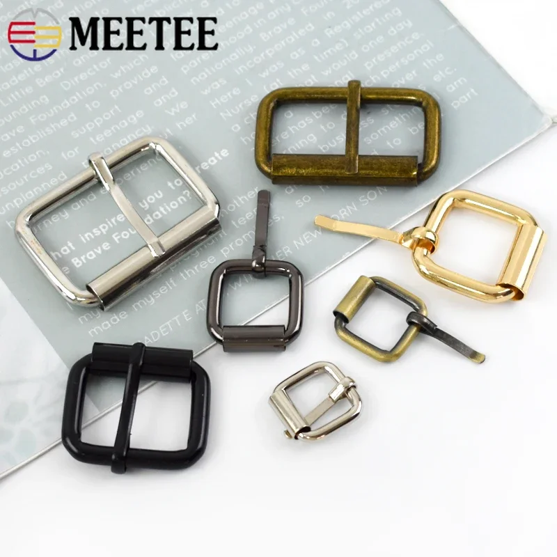 10/20Pcs 13-38mm Metal Pin Buckles Bag Strap Adjust Belt Dog Collar Clasp Chain Rectangle Ring Shoes Leather Hook Accessories