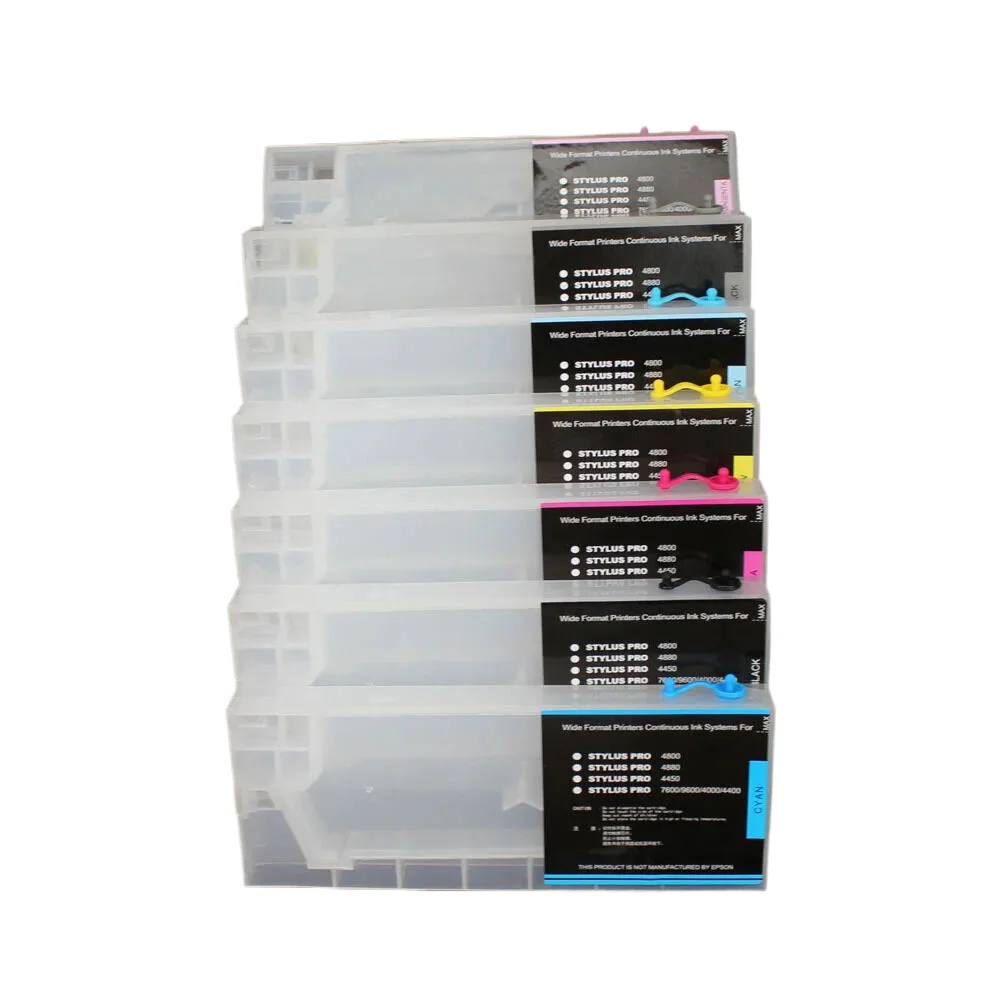 8 colors 4880 Refillable ink cartridges for Epson stylus pro4880 4800 4000 7600 9600 with chips