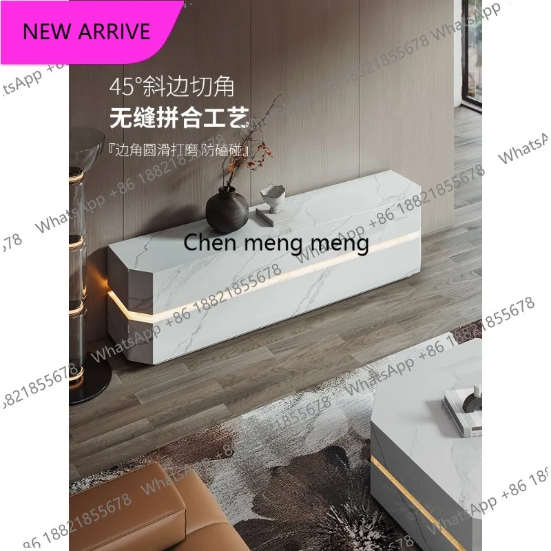 

M183 TV cabinet living room new Italian minimalist high sense simple floor TV cabinet heightened