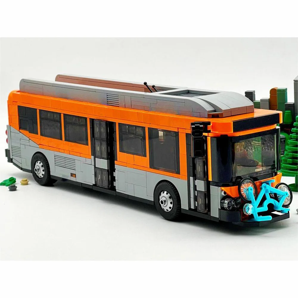 801PCS MOC Speed Champions West Coast City Bus Model Building Blocks Technology Bricks DIY Creative Assembly Kids Toys Gifts