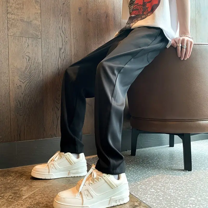 Men's White Linen Pants Summer Slim Fit High Waist Trousers Casual Loose Harem Pants Lightweight Breathable Streetwear 2026