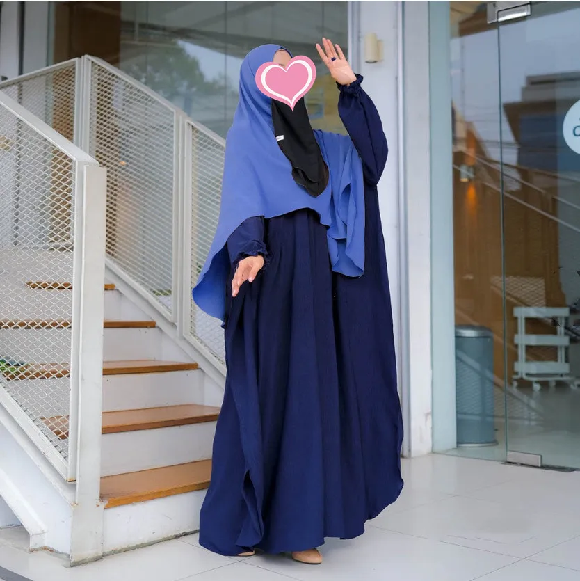 

Muslim Abayas Hijab Hooded Long Sleeve One-piece Prayer Dress Women Kaftans Islamic Dubai Saudi Robe Turkish Modesty Ramadan