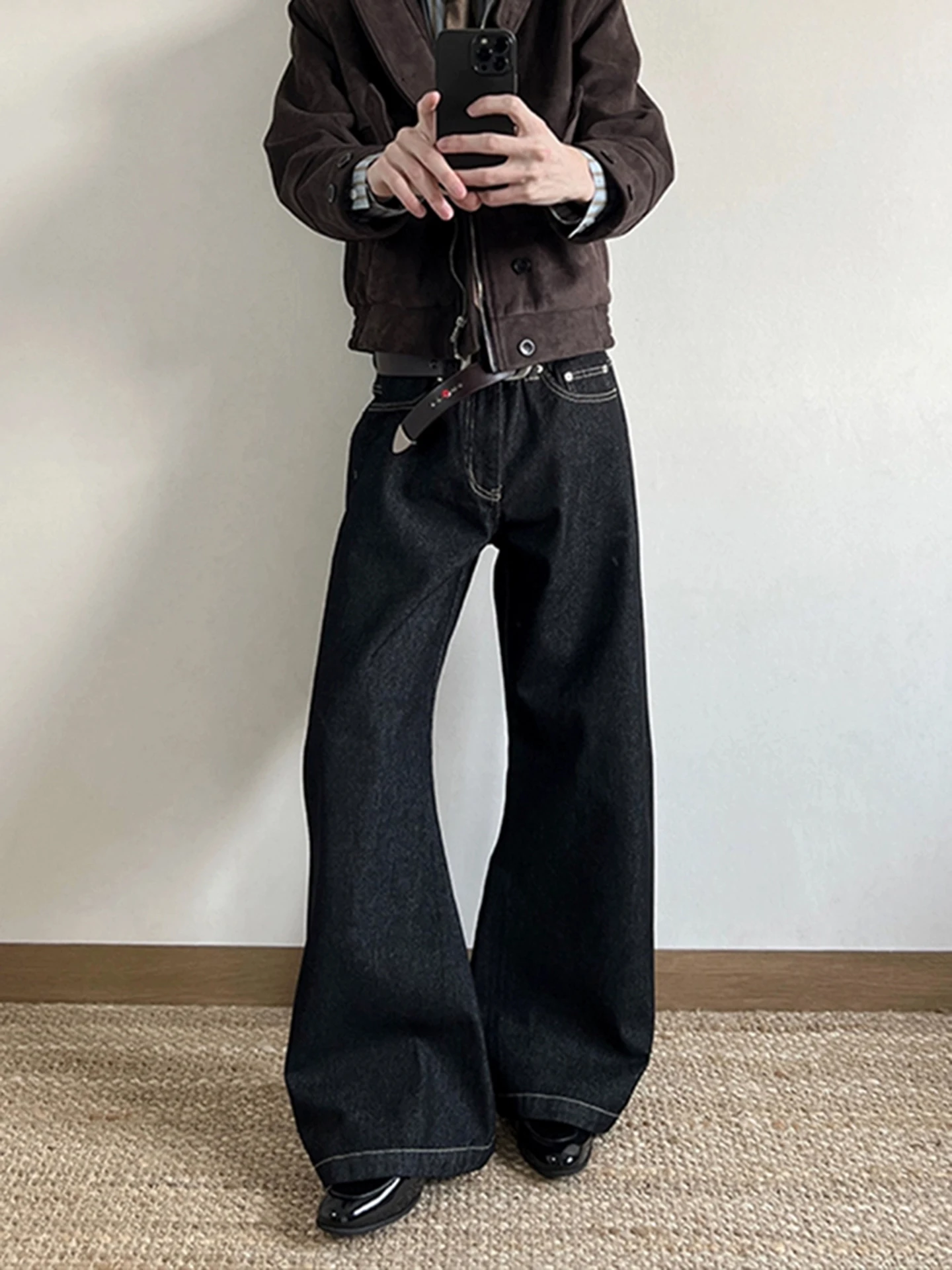 

Мужские джинсы Bla Denim Knife: брюки Cleanfit с высокой талией, прямые, свободного кроя, слегка расклешенные, осенний тренд