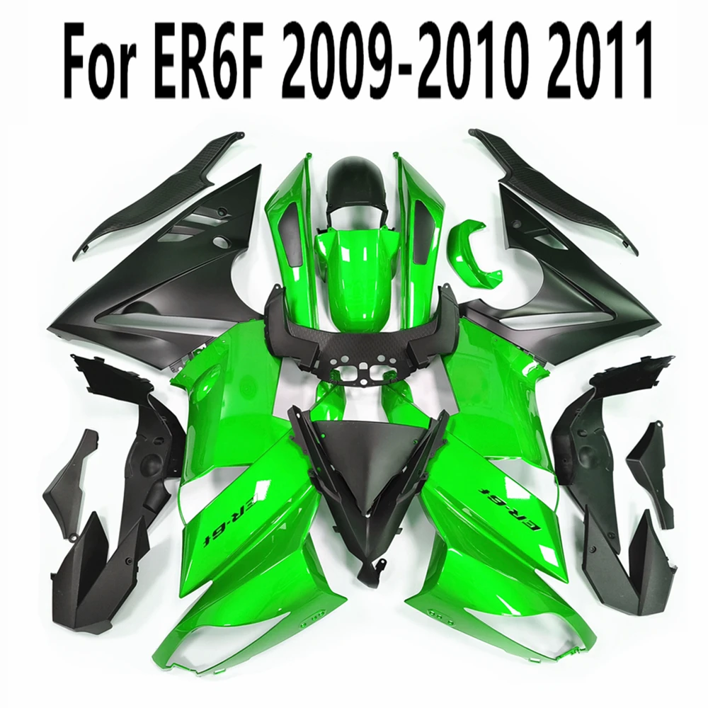 Motorcycle 2009-2010-2011 For Ninja 650 Ninja650 ZX650 ER-6F ER6F Full Fairing Kit Bodywork Green bright light Cowling