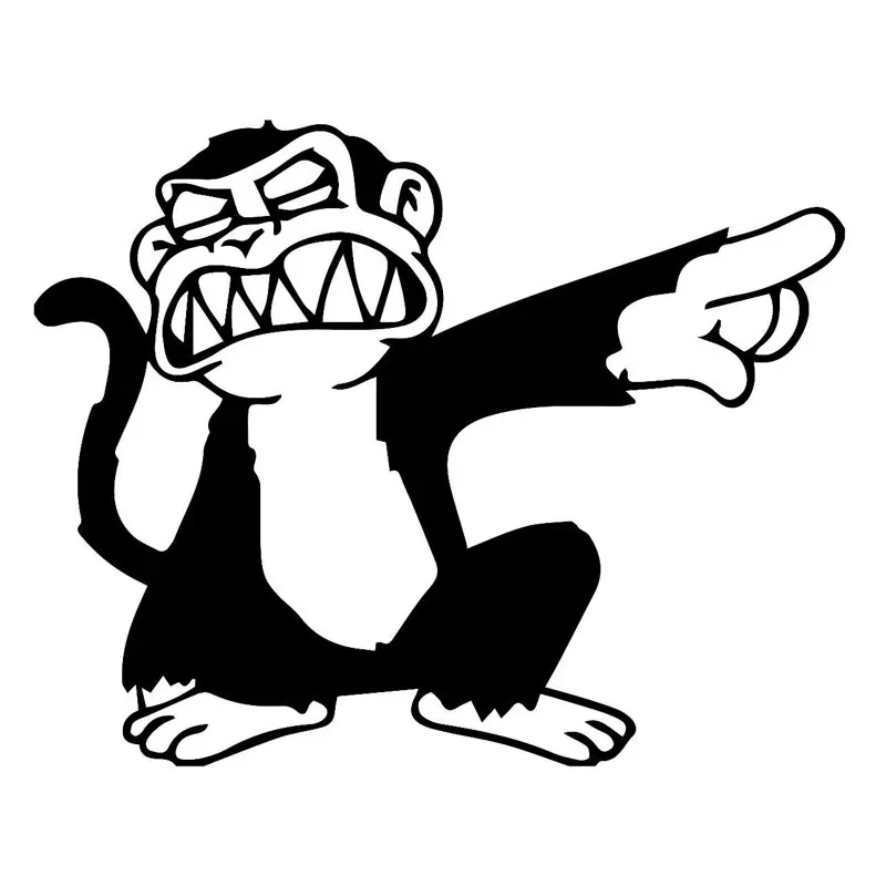 

Car Decals and Stickers Angry Monkey Fingertips Funny Car Motorcycle Car Stickers Personalized Exterior Vinyl Decal,16CM*12CM