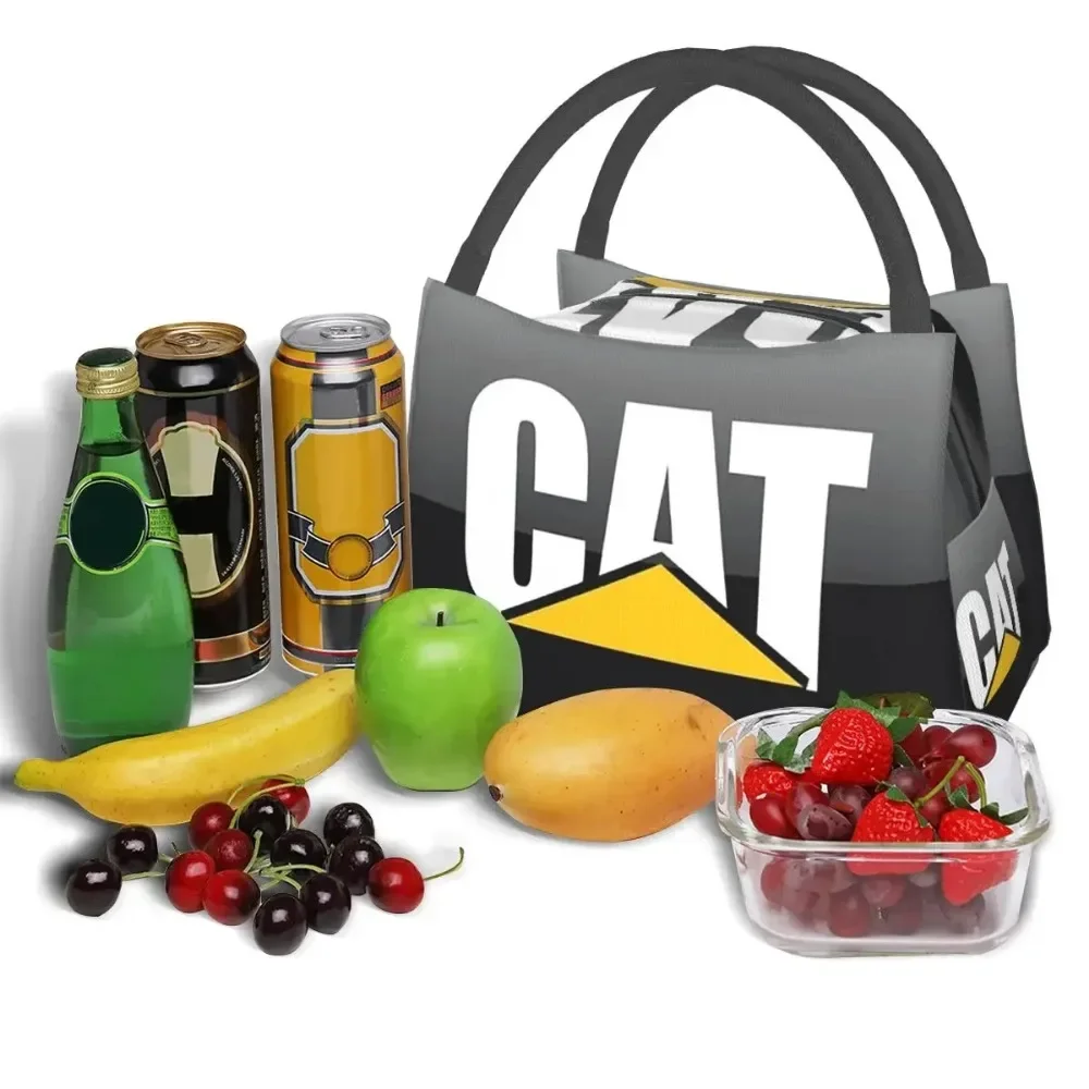 Borse per il pranzo con logo Cat-caterpillar Scatola Bento isolata Borsa per il pranzo riutilizzabile Borse da picnic Borsa termica più fresca per donna Studente Scuola