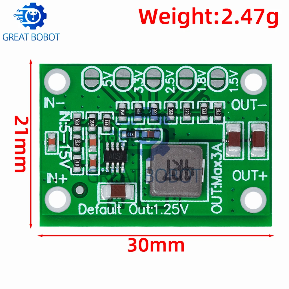 CA1235 DC-DC Adjustable Step-Down Buck Power Supply Module 5-16V Input 1.25V-5V Output