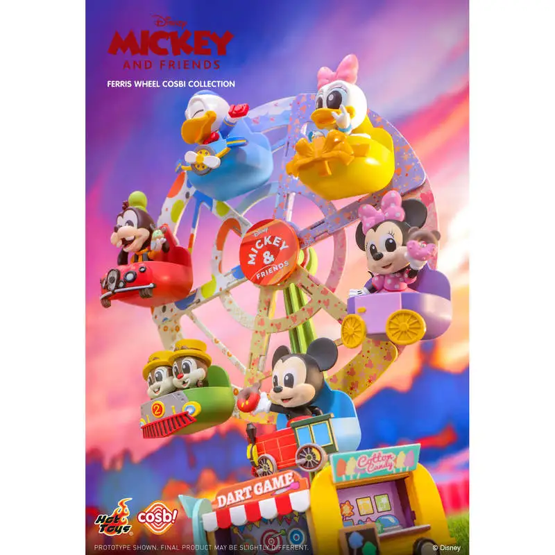 Hot Toys Topolino e gli amici Ruota panoramica Serie Cosbi Scatola cieca Mini figure - Regalo di visualizzazione per bambole da collezione alla moda Nuovo ufficiale