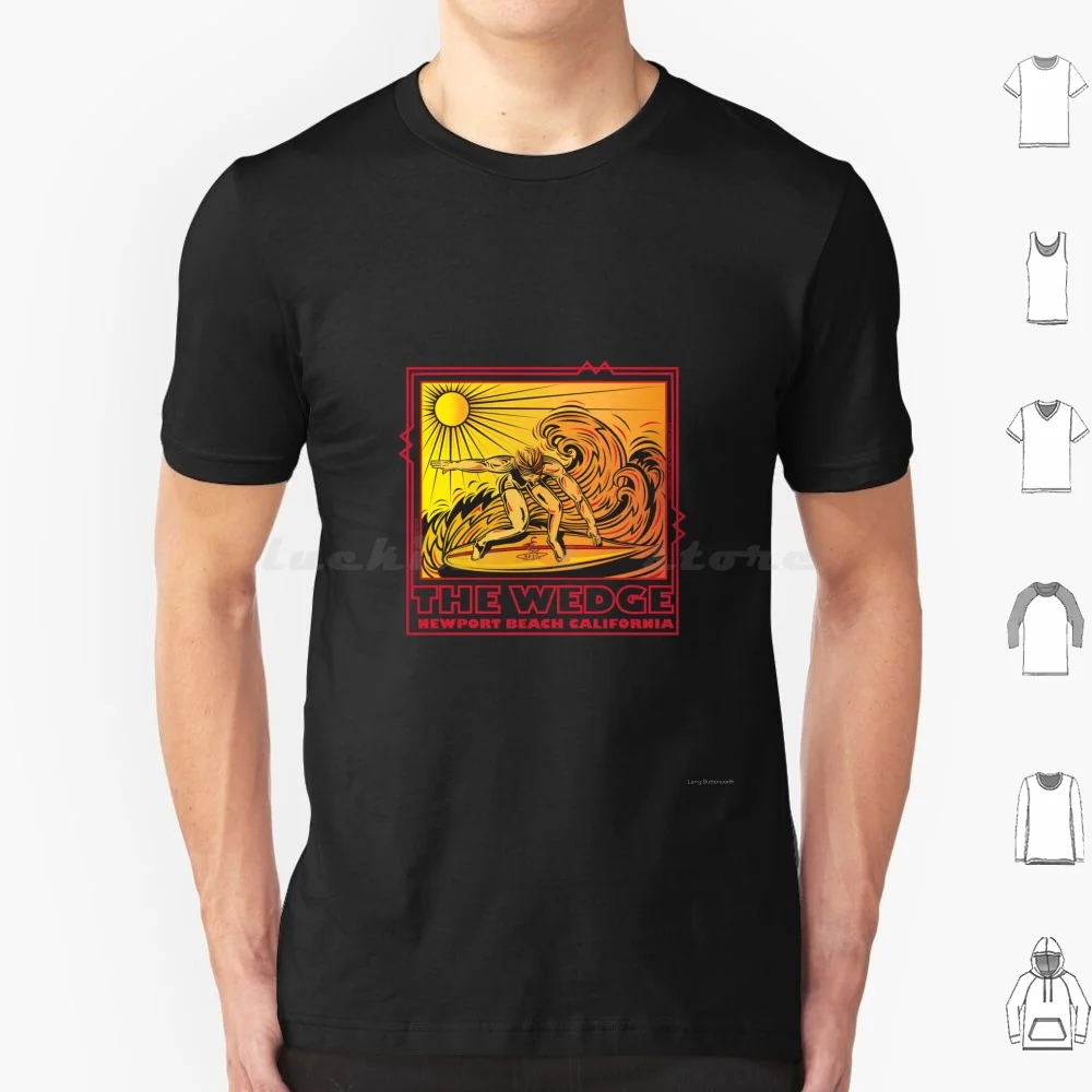 The Wedge Newport Beach California T Shirt Cotton Men Women DIY Print Wedge Newport Beach California Pacific Surfing Watersport