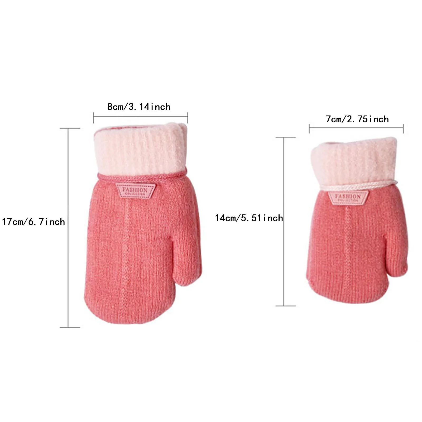 Winter Warm Gloves Mittens For Baby Snow Gloves For Kids Girls Boys Infant Winter Snow Ski Gloves Kintted Warm Gloves