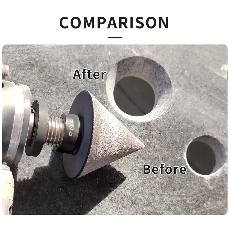 

1pc Diamond Beveling Chamfer Bit Set 5/8-11 Thread Hole Enlarging Countersink drill bit Milling tool for Granite Marble stone