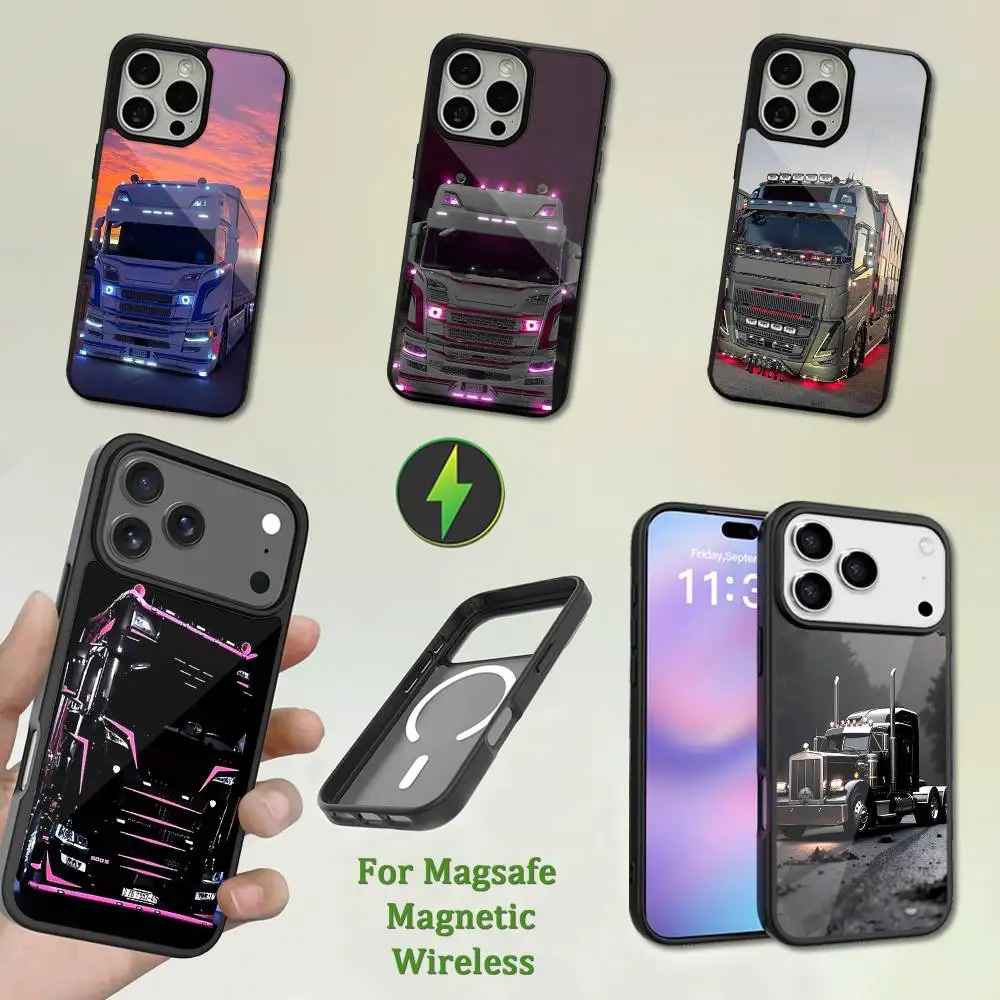 

Cool Art Heavy Truck Car Phone Case For iPhone 13,12,11,16,15,17,14,Pro,Max,Plus,Mini,Magsafe,Magnetic Wireless Charging