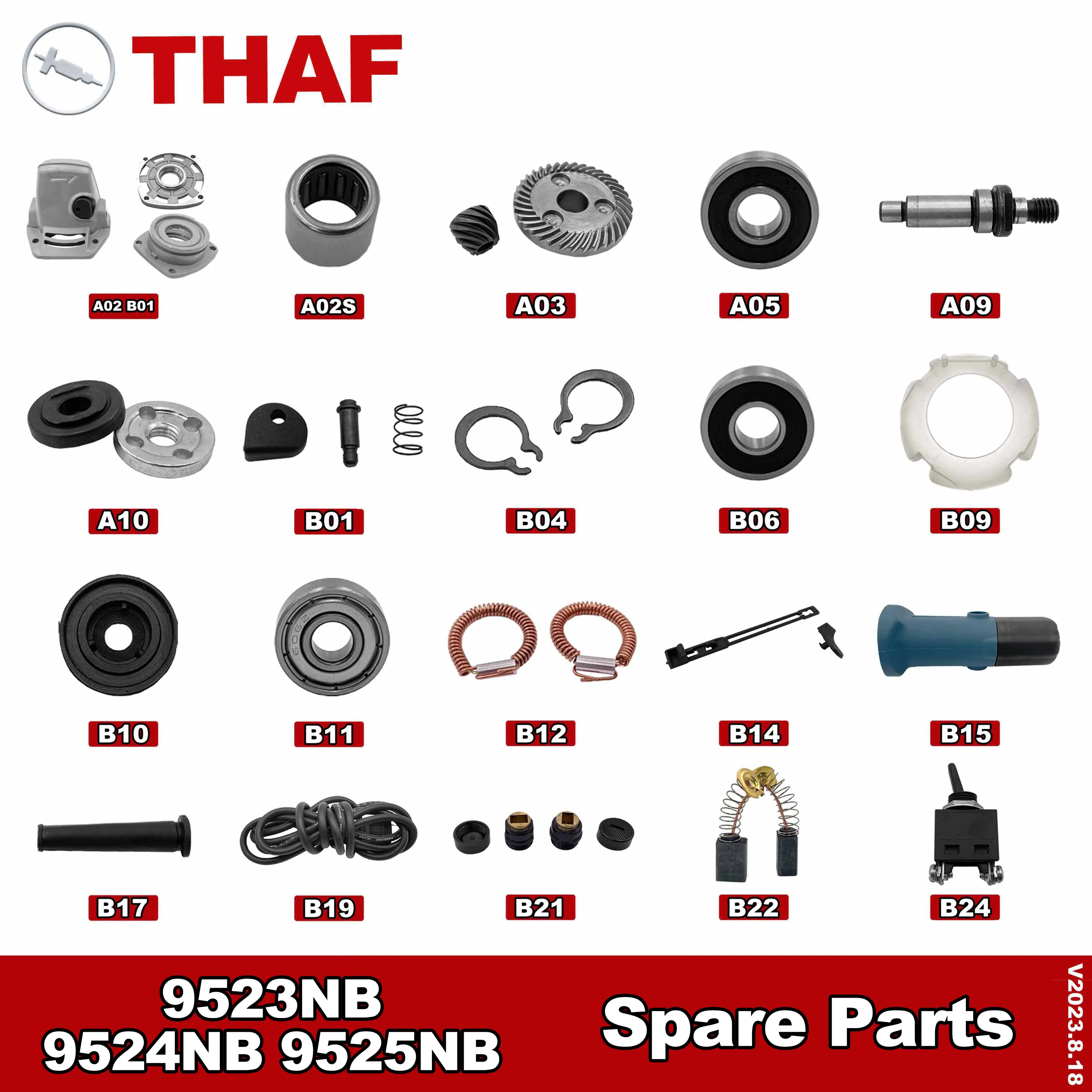 Replacement Spare Parts Power Tool Part Accessories For MAKITA Angle Grinder 9523NB 9524NB 9525NB