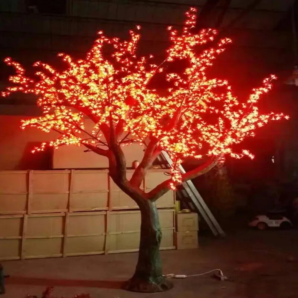 Natural Tree trunk LED Artificial Cherry Blossom Tree Light Christmas Light 3m Height 110/220V Rainproof Outdoor Use