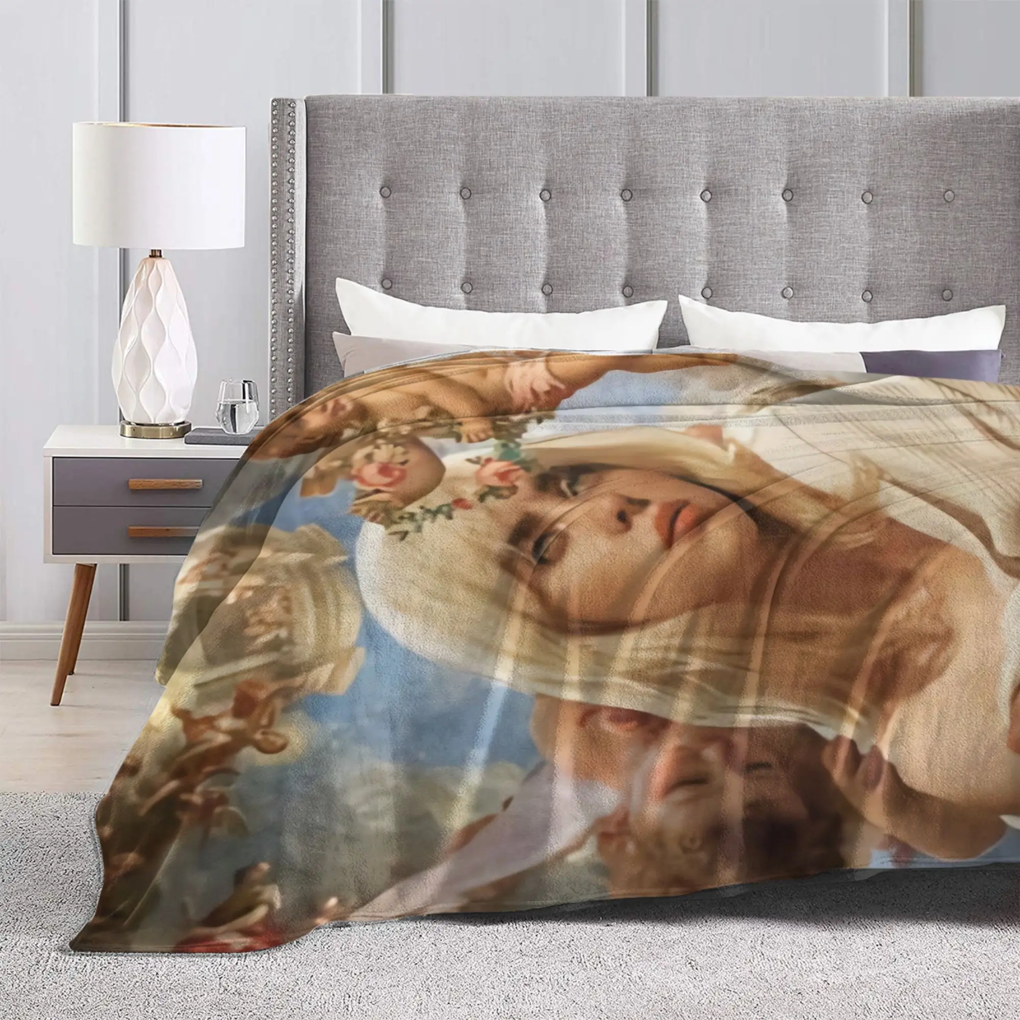 ضربني الصلب والناعمة الفانيلا بطانية لينة دائم رمي بطانية للأريكة كرسي التخييم الرسم المفرش غطاء سرير أريكة